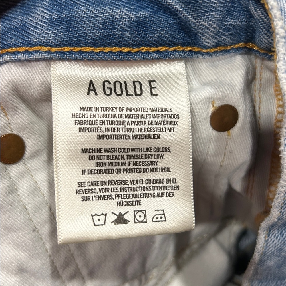Agolde Frayed Light Blue Jean Shorts PARKER VINTAGE CUT OFF SHORT SWAPMEET Sz25 - Picture 7 of 12